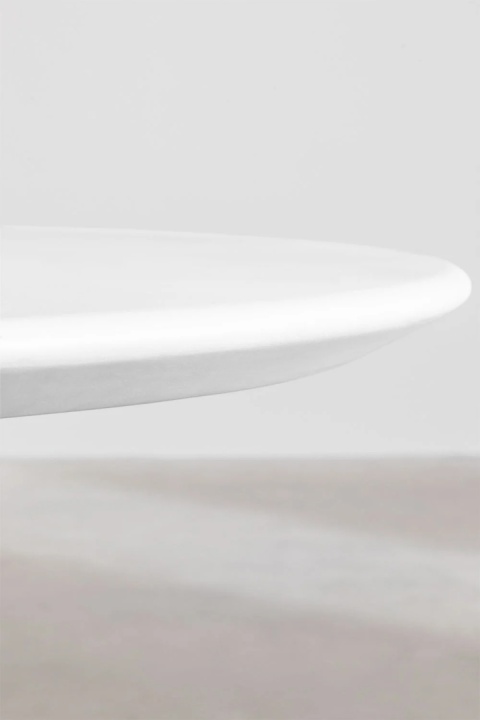 Okrągły cementowy stół do jadalni (ø120 cm) Noemi biały