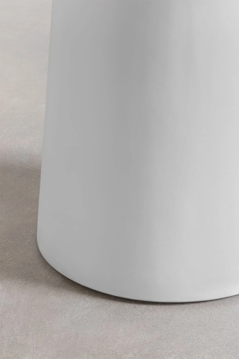 Okrągły cementowy stół do jadalni (ø120 cm) Noemi biały