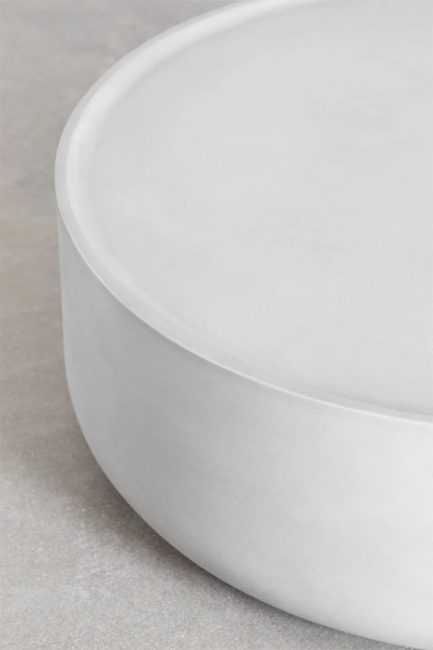 Okrągły stolik kawowy Ø80 cm z cementu Darwys Sand Grey