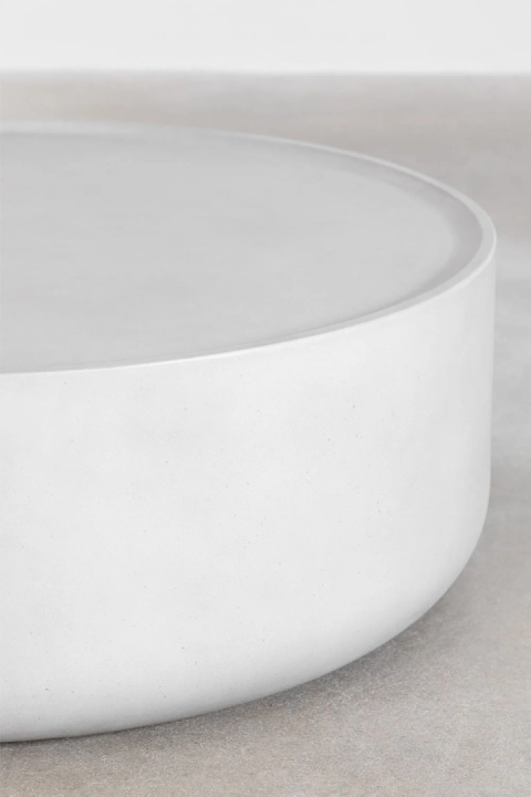 Okrągły stolik kawowy Ø80 cm z cementu Darwys Sand Grey