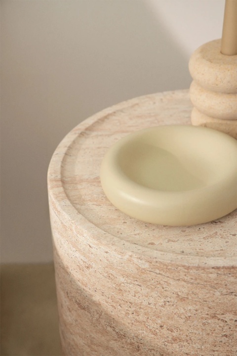 Okrągły stolik nocny Ø35 cm z cementu Darwys