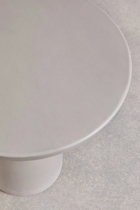 Okrągły stolik pomocniczy Ø50 cm z cementu Zenadia sand grey