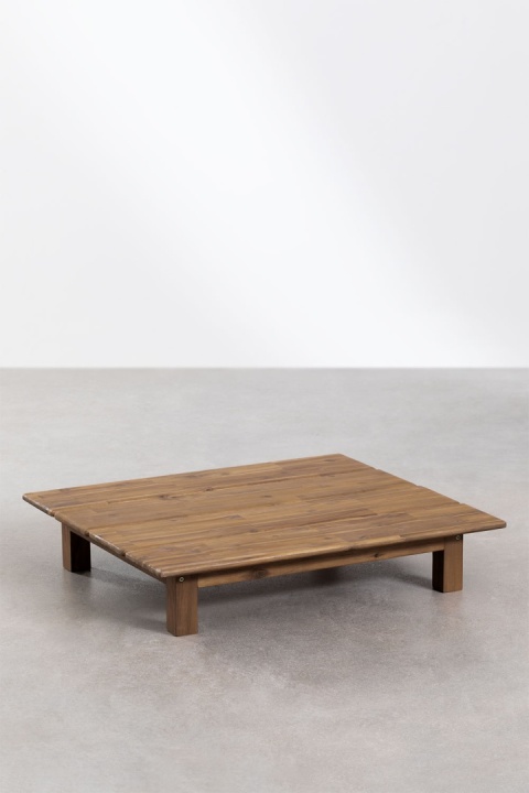 Prostokątny Stolik Kawowy z Drewna Akacjowego (85x75 cm) Brina