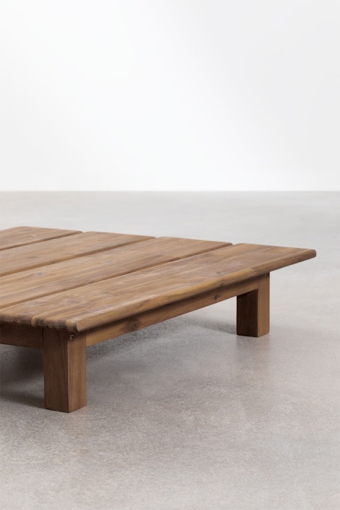 Prostokątny Stolik Kawowy z Drewna Akacjowego (85x75 cm) Brina