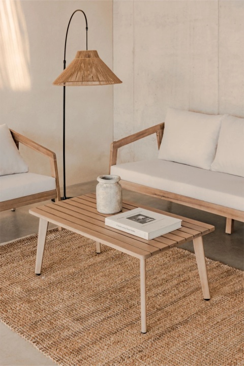 Prostokątny stolik kawowy z drewna akacjowego (90x50 cm) Kaela