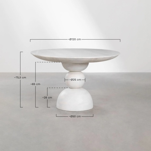 Stół do jadalni z drewna mango (Ø120 cm) Betsabe