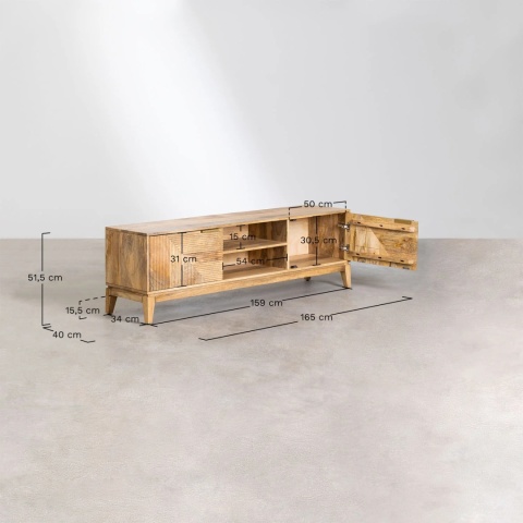 Szafka RTV z drewna mango Baty Design