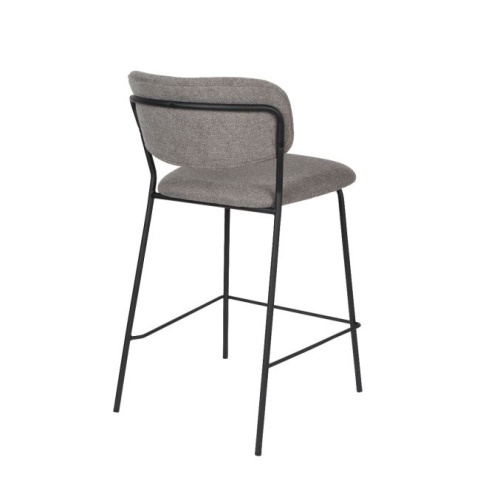 Zestaw 4 stołków barowych JOLIEN czarny szary White Label Living
