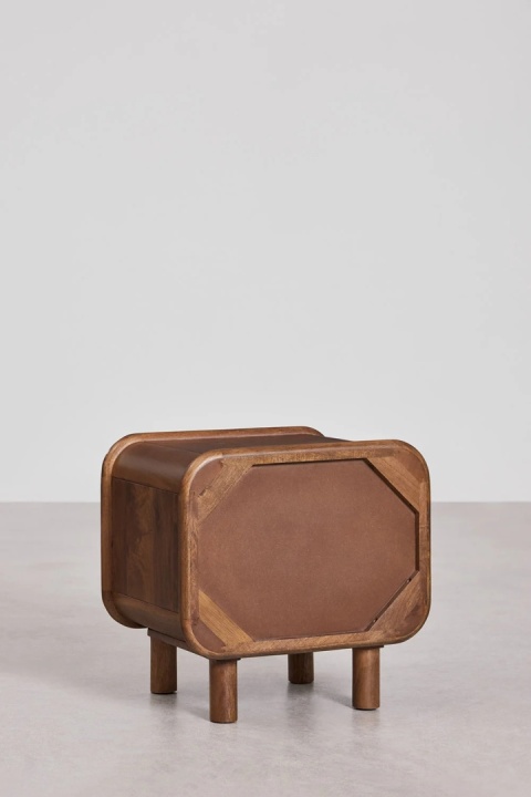 Gina stolik nocny 50x45 cm z drewna mango