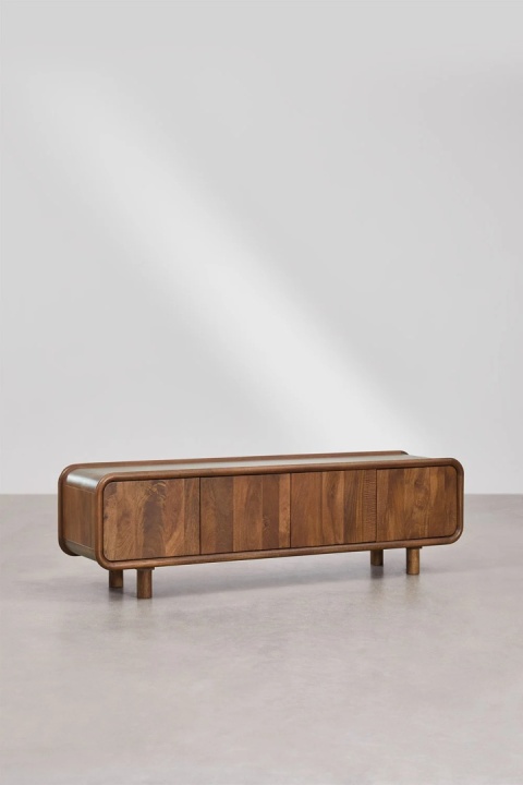Szafka RTV 175x45 cm z drewna mango Gina