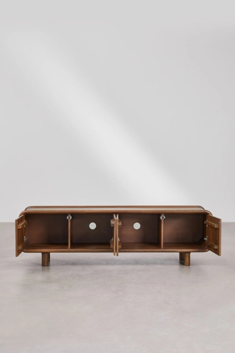 Szafka RTV 175x45 cm z drewna mango Gina